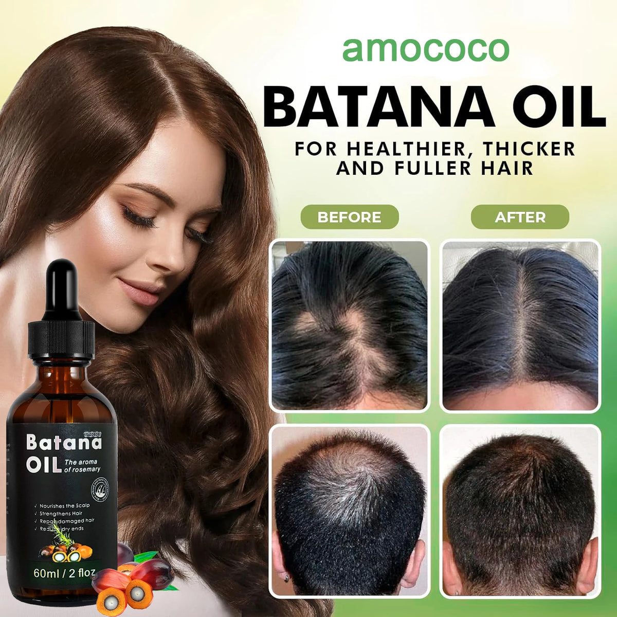 Peauti Batana & Rosemary Hair Strengthening + Scalp Nourishing Oil Set