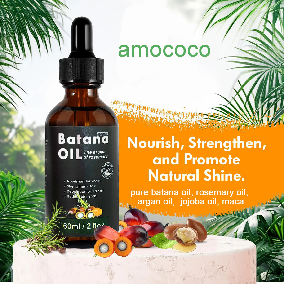 Peauti Batana & Rosemary Hair Strengthening + Scalp Nourishing Oil Set