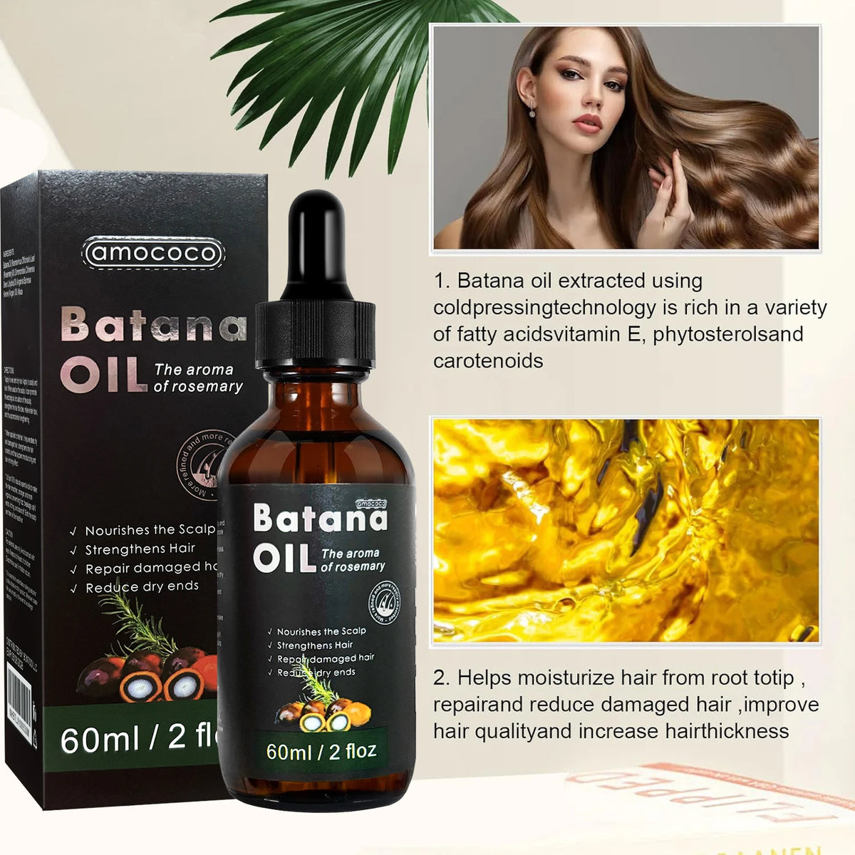 Peauti Batana & Rosemary Hair Strengthening + Scalp Nourishing Oil Set