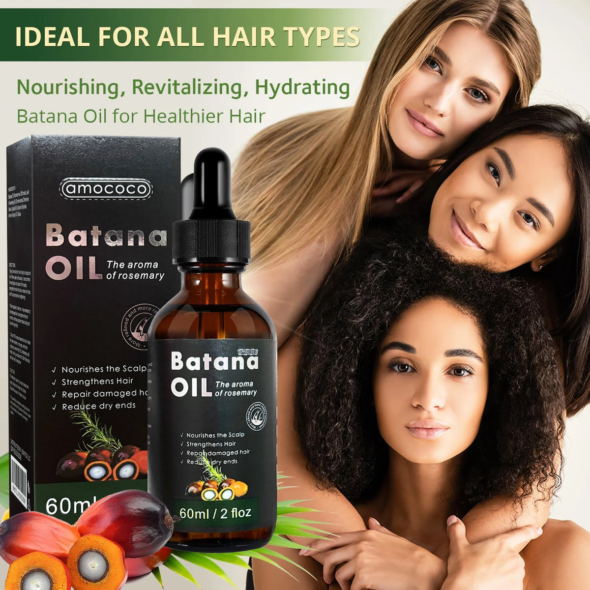Peauti Batana & Rosemary Hair Strengthening + Scalp Nourishing Oil Set