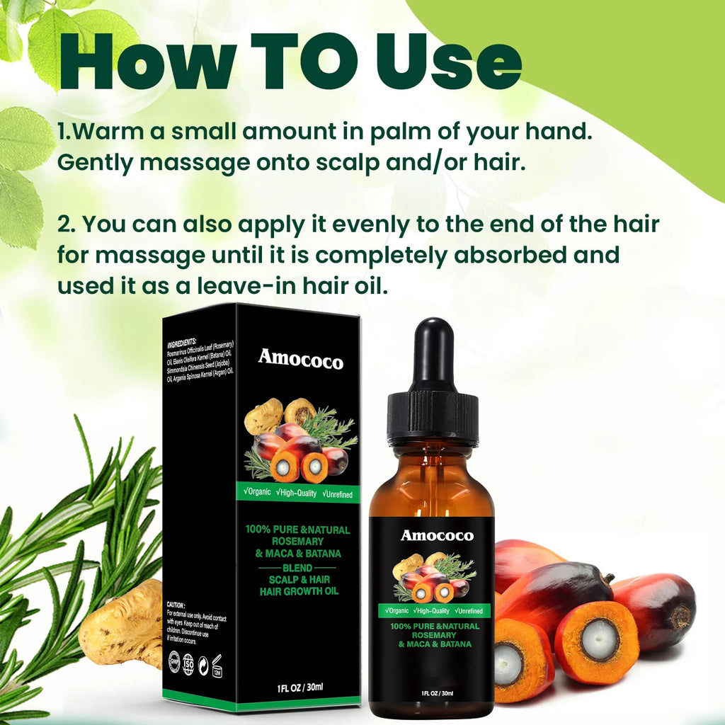Peauti Batana & Rosemary Hair Strengthening + Scalp Nourishing Oil Set