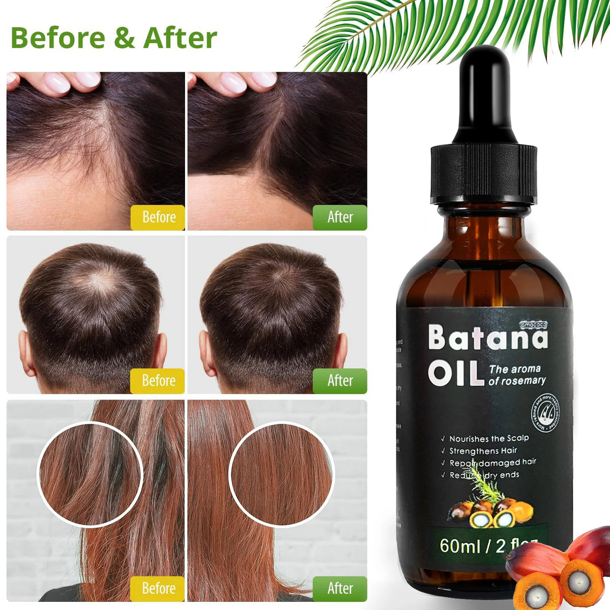 Peauti Batana & Rosemary Hair Strengthening + Scalp Nourishing Oil Set