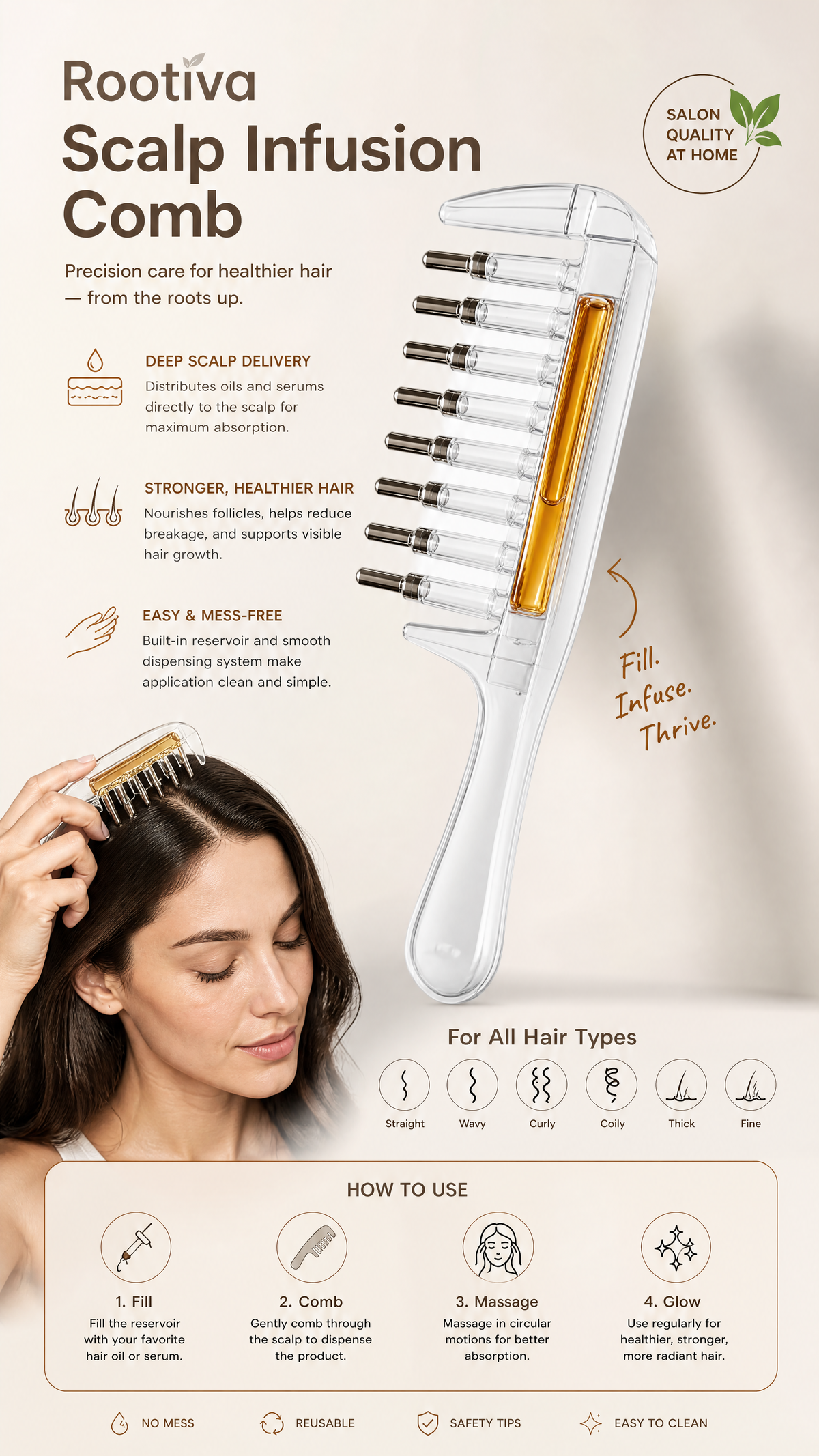Rootiva Scalp Infusion Comb